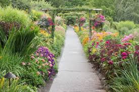 Path Through Lush Garden Wall Art Colorful Flowers Butchart Gardens Picture Floral Home Decor Arc Garden Wall Art Garden Pictures Sloped Garden