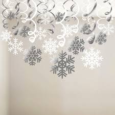 Well you're in luck, because here they come. Amazon Com Snowflake Swirls Decoration 30pcs Konsait Merry Christmas Snowflake Hanging Swirls Garland Foil Ceiling Ornaments For Xmas Winter Wonderland Holiday Party Decor Supplies Already Assembled Home Kitchen