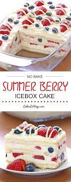No Bake Summer Berry Icebox Cake Cakescottage Recipe Easy Summer Dessert Recipes Easy Summer Desserts Summer Dessert Recipes