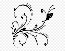 Maybe you would like to learn more about one of these? Black Floral Design With Butterfly Clip Art Design Clip Art Hd Png Download Vhv