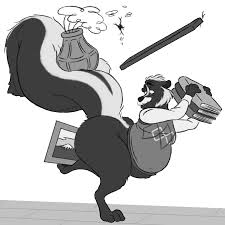 Kind of weasel that emits a felid odor. Vetoknox On Twitter Aptoapril Day 19 Lucky Dodgy Shelves Plus Oversized Knick Knacks Always Spell Disaster Luckily Being Blessed With A Big Tail Means You Always Got A Third Hand And Surprisingly