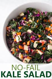 Kale Salad With Cranberries Recipe Kale Salad Kale Salad Recipes Salad Recipes