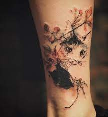 100 Examples Of Cute Cat Tattoo Cuded Cat Tattoo Designs Cat And Flower Tattoo Cute Cat Tattoo