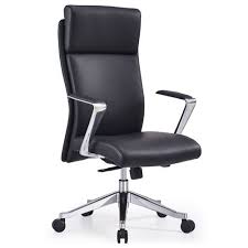 Adjustable Ergonomic Draper Leather Executive Chair With Aluminum Frame Modern Contemporary Ho Executive Chair Leather Office Chair Executive Office Chairs