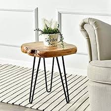 Welland Liveedge Side Table With Hairpin Legs Natural Edge Side Table Small Nightstand Wood 15 5 Live Edge Dining Table Wood Nightstand Small Nightstand