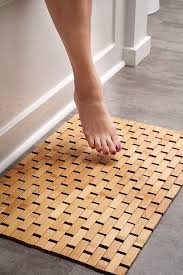 Spruce up your kitchen with this beautiful bamboo kitchen mat, available now. Buy Nusense Natural Bamboo Wood Bath Mat Wooden Door Mat Kitchen Floor Rug Bathroom Shower And Tub Mats Online Shop Home Garden On Carrefour Uae