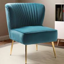 Nathalie Side Chair Fabric Blue In 2020 Accent Chairs Side Chairs Turquoise Accent Chair