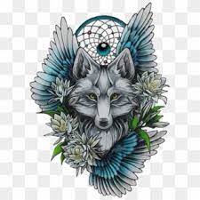 See more ideas about wolf dreamcatcher tattoo, wolf tattoos, wolf dreamcatcher. Wolf Dreamcatcher Wolf With Flowers Tattoo Hd Png Download 1024x1434 2016219 Pngfind
