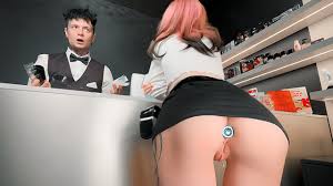 Stuck an anal plug in a sex shop - pinkloving