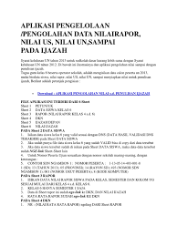 Maybe you would like to learn more about one of these? Aplikasi Pengelolaan Nilai Rapor Un Sd