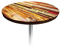 Milwaukee Modern Repurposed Wood Bar Table Made From Hockey Sticks Wood Bar Table Table Bar Table
