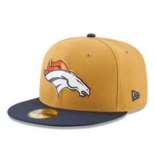 Denver Broncos New Era Gold Collection On Field 59fifty Fitted Hat Graphite Orange Fitted Hats Gold Collection Denver Broncos Hats