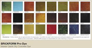Brickform Pro Dye Line Of Concrete Dyes Features 24 Vibrant