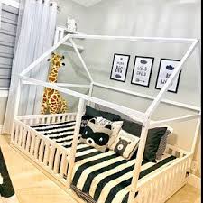 Toddler Furniture Teepee Kids Home Bed Full Double Size With Slats Toddler Bed Frame Kid Beds House Frame Bed