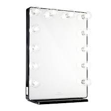 Color white pro black shimmery silver. Impressions Hollywood Glow Xl 2 0 Vanity Mirror In Black Bed Bath Beyond