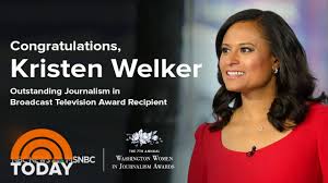 10 and she's already being welcomed with open arms! Kristen Welker Wins Outstanding Broadcast Journalist Award Today Youtube