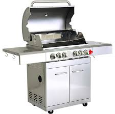 Greaden Bbq Grill Barbecue A Gaz Inox Doner 4 Bruleurs 1 Kit Rotissoire 1 Bruleur Infrarouge Tournebroche 1 Feu Lateral Et Thermometre 22kw Grille Plancha Rechaud Gr 3d411a