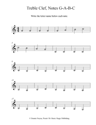 Treble Clef Note Identification Practice Worksheet Level 3 4 Pages In 2020 Music Theory Worksheets Music Notes Notes