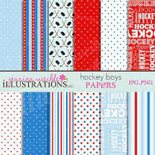 Hockey Boys Cute Digital Papers Commercial Use Ok Hockey Etsy Digital Paper Digital Scrapbook Paper Scrapbook Paper