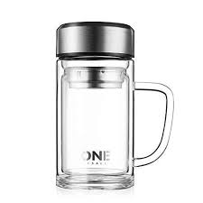 If you love a travel mug, this keep cup is a great reusable option. Oneisall Double Walled Borosilicate Glass Tea Mug With Lid Infuser And Carry Handle Daily Used Glass Tea Tumbler Coffee Mug Durable Glass Water Bottle With Handle 600ml 20 Oz Best Tea