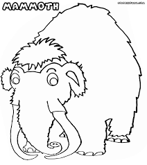 The woolly rhinoceros (coelodonta) was a large ice age mammal, now extinct. Mamoth Coloring Page Coloring Home
