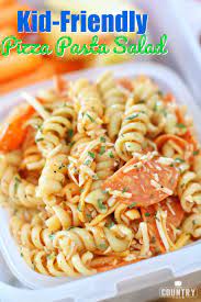 Kid Friendly Pizza Pasta Salad Recipe From The Country Cook Pasta Recipes For Kids Pasta Salad For Kids Pasta Lunch