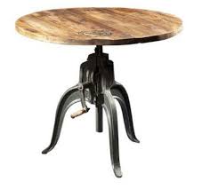 Industrial Chic Look Esstisch Rund Tisch Hohenverstellbar Industriedesign Tisch Esstisch Industrial