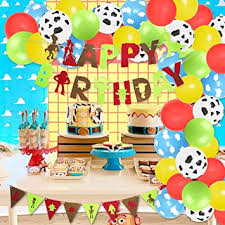 Veuillez choisir votre format d'impression : Dessin Anime Histoire Ballon Guirlande Decorations D Anniversaire Avec Guirlande Joyeux Anniversaire Banniere Vache Nuage Imprimer Ballons Rouges Jaune Bleu Vert Ballons Amazon Fr Cuisine Et Maison