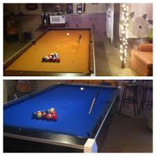 Diy Pool Table Remodel Used Pool Table 20 New Felt 80 New Bumpers 30 Dollars Paint 5 Dollars Brand New L Pool Table Pool Table Felt Diy Pool Table