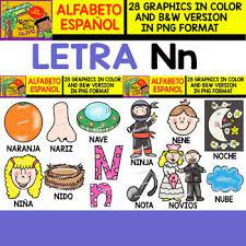 Maybe you would like to learn more about one of these? Spanish Alphabet Clipart Set Letter N 28 Items By Ready To Teach Clips Alphabet Clipart Spanish Alphabet Letter N