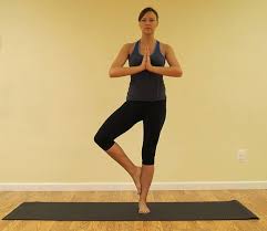 Balancing In Tree Pose Tree Pose Yoga Tree Pose Poses