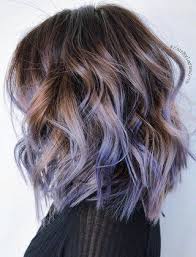 Mid Bob Shaggy Wavy And Lavender Pastel Purple Hair Hair Styles Thick Hair Styles