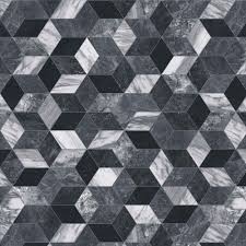 Parade is an art deco style flooring design that features a classic, retro pattern inspired by art deco in a minimalist black and neutral colour scheme. 3d Cube Style Vinyl Flooring Modern Lino Floors At Flooring Direct