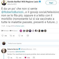 Maybe you would like to learn more about one of these? Roberto Burioni A Twitteren Il Barillari Siccome Non Eccelle Con La Lingua Italiana Si E Buttato Su Qualcosa Di Piu Facile Come L Immunologia Https T Co 9gbov3ayny