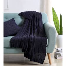 Check spelling or type a new query. Navy Cable Knit Throw Wayfair