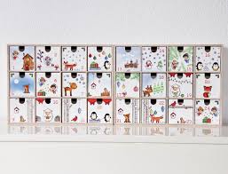 Advent Calendar With Ikea Moppe Shelfs Drawers Painted With Acrylics More Info At My Blog Papierlisi Blogspot Com Diy Advent Calendar Advent Calendar Advent