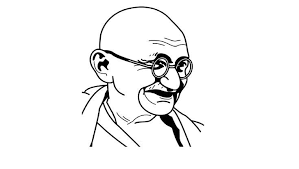 Gandhi Cartoon Change Quotes In 2020 Face Drawing Drawing Sketches Face Art Drawing