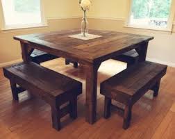 Outdoor Farmhouse Table And Benches Farmhouse Style Table Farmhouse Dining Table Square Farmhouse Table