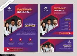Duotone is a popular design trend that you can often see on instagram and pinterest. Business Flyer Template With The Social Media Banner Templates