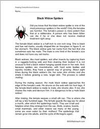 Do you have a local pest control question? Comprehension Black Widow Spider Upper Elementary Abcteach