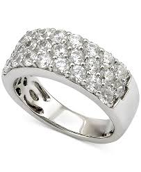 Today's top fingerhut promo code: Marchesa Diamond Three Row Wedding Band 2 Ct T W In 18k White Gold Created For Macy S Reviews Rings Jewelry Watches Macy S