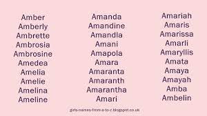 With such endearing personalities, these charming women were born to love and bring happiness to others, creating peace, harmony and beauty everywhere they go. Girls Names From A To Z Girls Names Starting With A