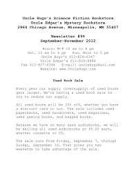 Uncle Hugos Science Fiction Bookstore Uncle Edgars Mystery Bookstore 2864  Chicago Avenue, Minneapolis, MN 55407 Newsletter 99