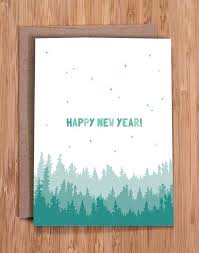 New Year Card Set Boxed Greetings Trees And Stars New Year Cards Handmade New Year Card Design New Year Card