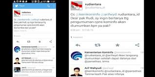 Kementerian komunikasi dan informatika (kominfo) berdasarkan keputusan menteri pendayagunaan aparatur negara dan reformasi birokrasi nomor 54 tahun 2018 . Resmi Punya Akun Twitter Menkominfo Ditanya Hasil Pengumuman Cpns Merdeka Com