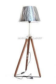 Nautical Floor Lamp Wooden Tripod Fully Handmade Royal Style Home Wooden Floor Lamps Nautical Floor Lamps Lamp