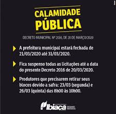 Como é do conhecimento geral, decidida que foi a não prorrogação do estado de emergência, que assim terminou no passado dia 2. Governo De Ibiaca Decreta Estado De Calamidade Publica