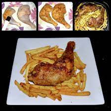 Legen sie beides gemeinsam in die spüle. Hahnchenschenkel Pommes Chicken Thighs Fries Hahnchenschenkel Heissluftfriteuse Rezepte Gefullte Hahnchenschenkel