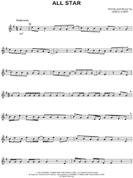 Smash Mouth All Star Sheet Music Trumpet Solo In G Major Download Print Sku Mn0036563