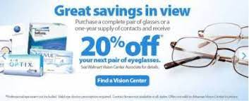 Receive 20 Off Your Next Pair Of Eyeglasses Walmart Vision Center Eyeglasses Discount Eyeglasses Walmart